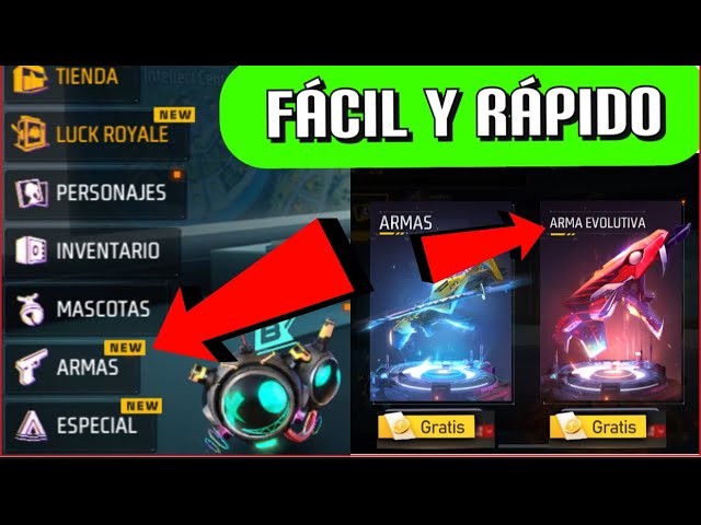 como funciona el generador de armas evolutivas en free fire