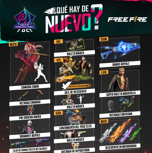 fecha del proximo evento de diamantes en free fire cuando se llevara a cabo