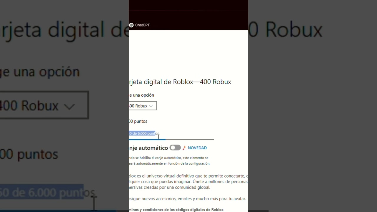 Cómo canjear puntos Microsoft por Robux